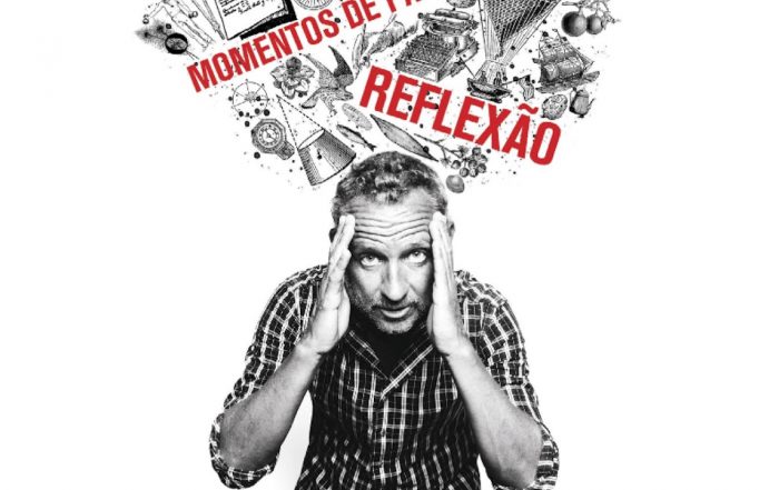 David Baker with a word cloud above his head saying things like "reflection" and "moments of peace"
