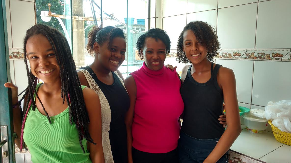 Deia and her daughters in their creche in Rio De Janeiro