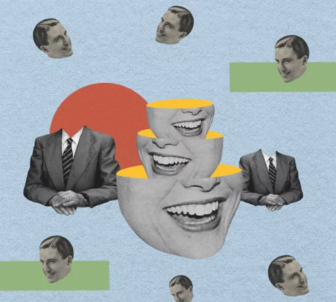 Illustration of smiling faces