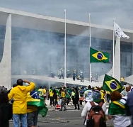 Photo of Bolsonaro supporters storming Brazil's parliament buildings