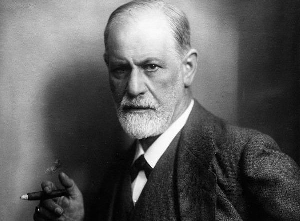 Portrait of Sigmung Freud holding a cigar